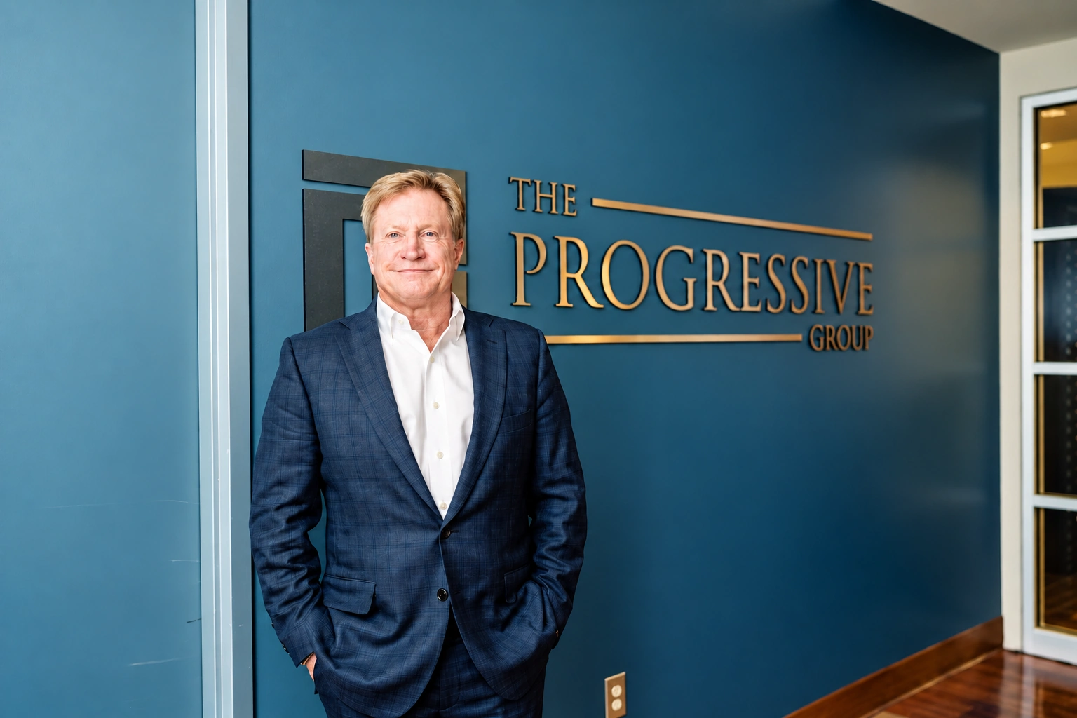 Mark Hurt at the Progressive Group office